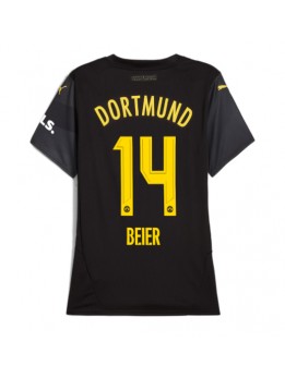 Borussia Dortmund Maximilian Beier #14 Replika Borta Kläder Dam 2024-25 Kortärmad